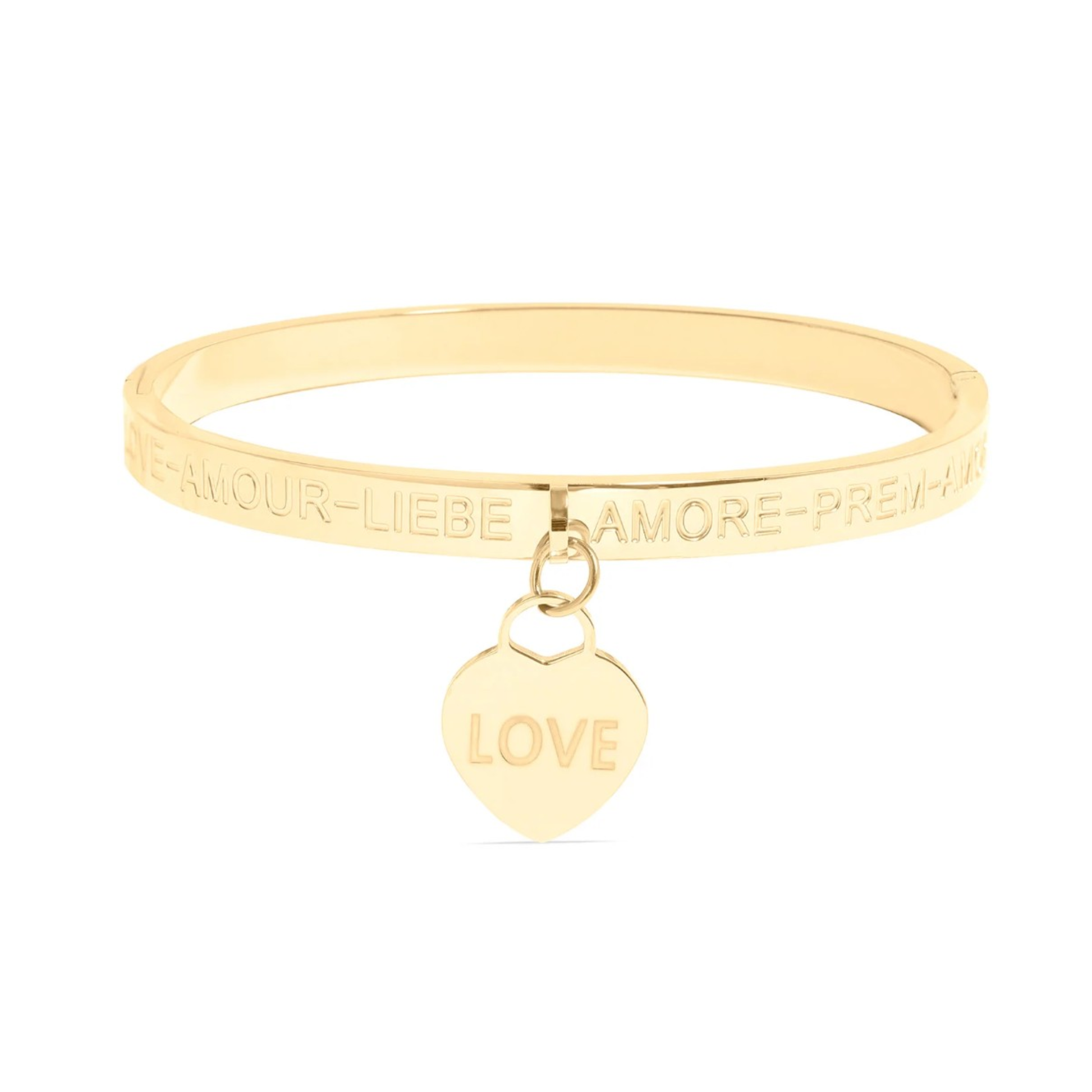 The Language of Love - 18k Gold Plated Love Language Bangle