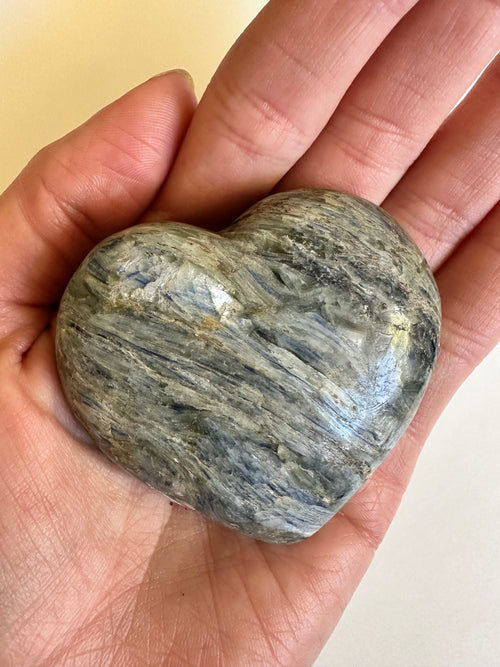 Blue Kyanite Heart Carving