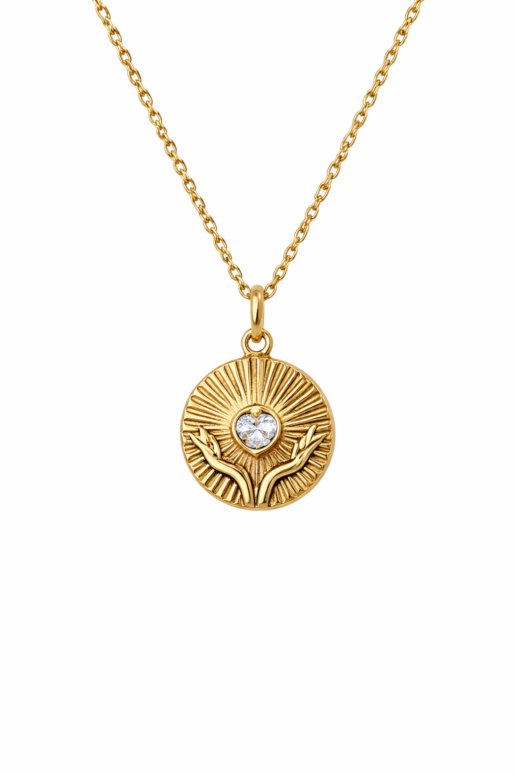 Open Heart Radiance Necklace – 18K Gold Plated