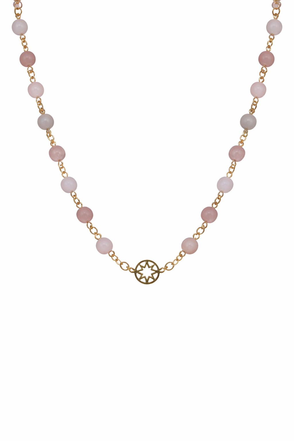 Madagascar Rose Quartz Starburst Necklace