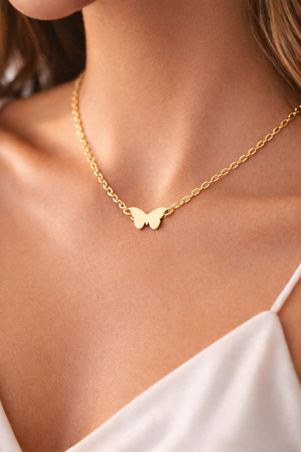 Metamorphosis Butterfly Necklace – 18K Gold Plated