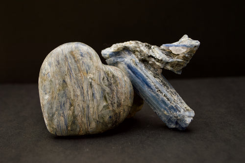Blue Kyanite Heart Carving