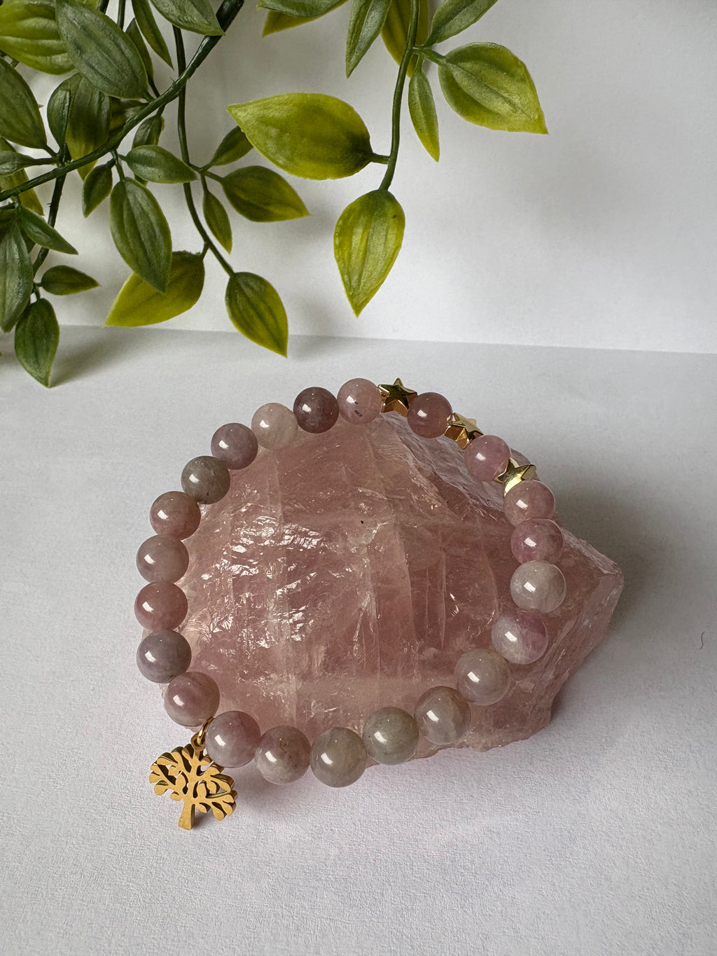 Pre-Order: Madagascar Rose Quartz Tree of Life Bracelet