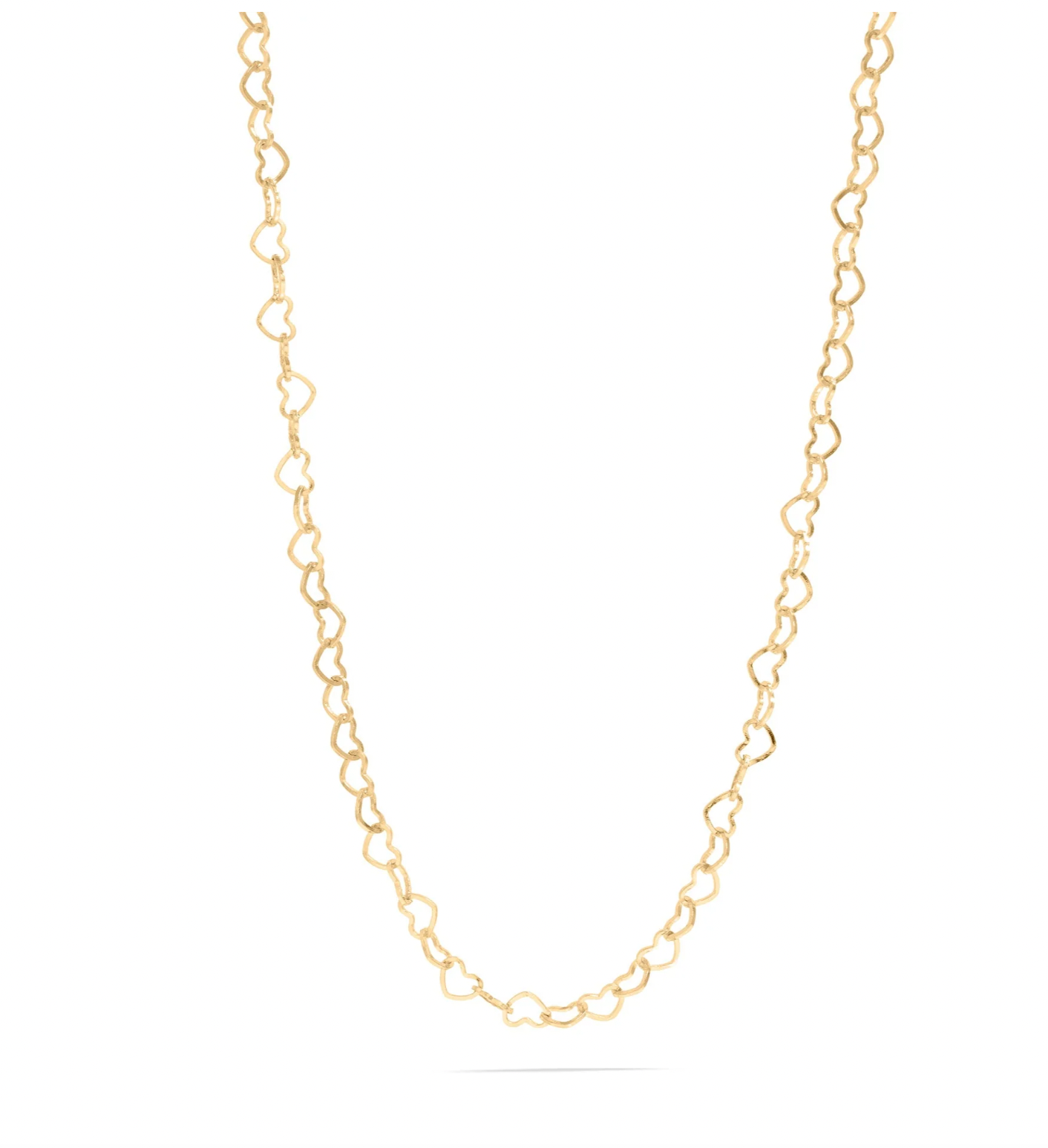 18k Gold Heart Chain Necklace