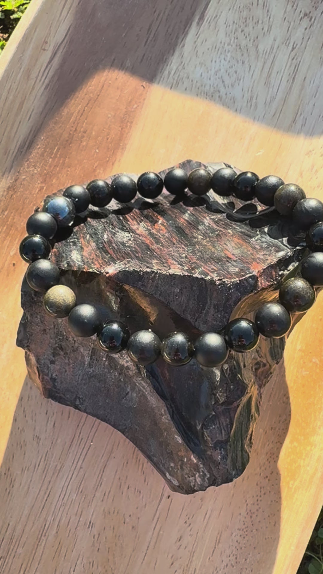 Black Tourmaline, Onyx, Shungite and Golden Obsidian