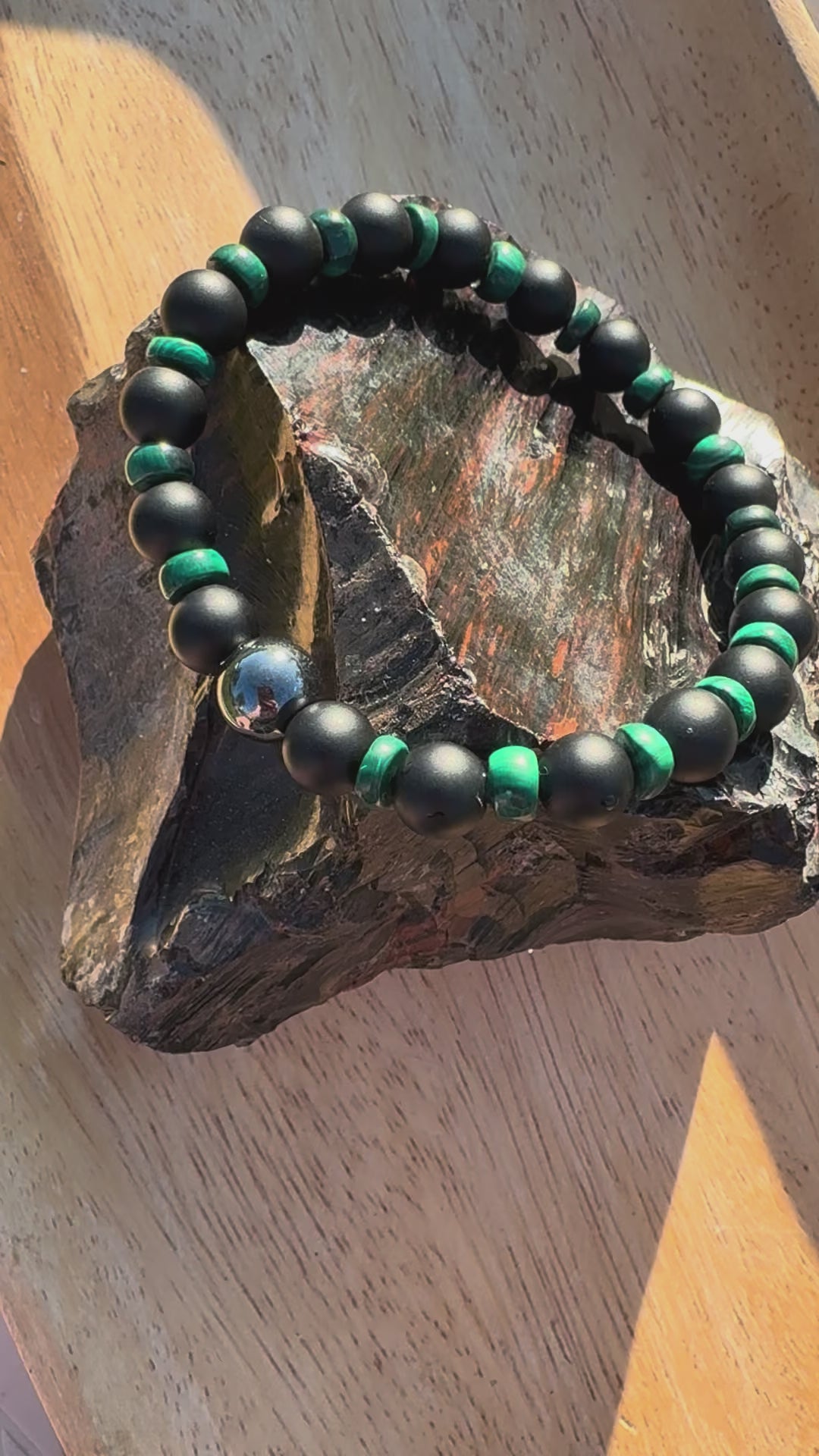 Malachite and Black Onyx Bracelet